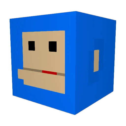 BearerToken Minecraft avatar head, 3D render