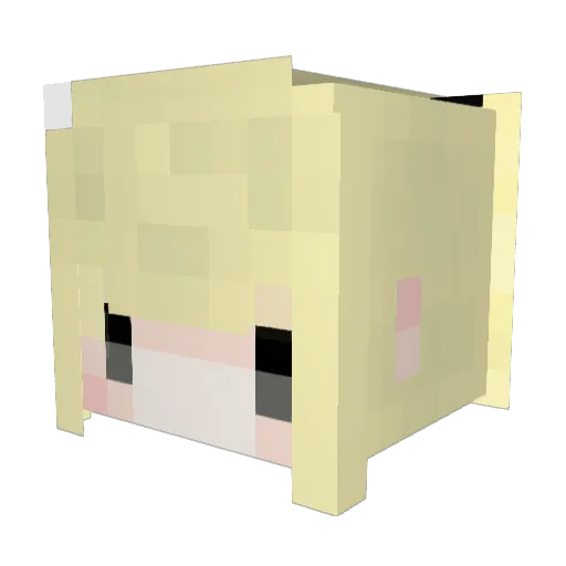 Bearlovely Minecraft avatar head, 3D render