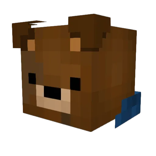 BearlyABear Minecraft avatar head, 3D render