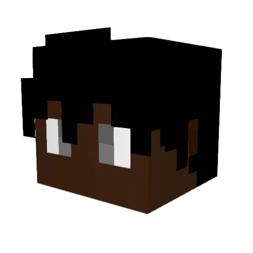 BearlyAround Minecraft avatar head, 3D render