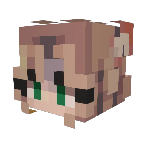 BearlyHaley Minecraft avatar head, 3D render