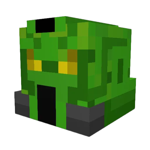 Bearodynamic Minecraft avatar head, 3D render