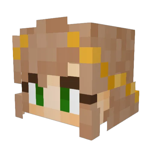 Bearqueen06 Minecraft avatar head, 3D render