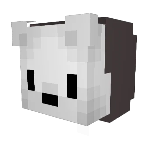 Bearshii Minecraft avatar head, 3D render