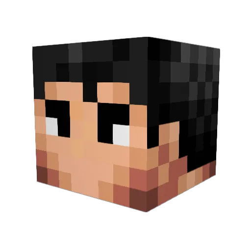 Bearsmack Minecraft avatar head, 3D render