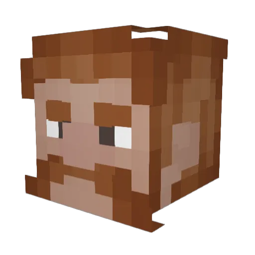 Bearsta Minecraft avatar head, 3D render