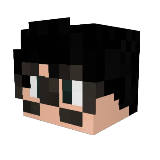 Bearszee Minecraft avatar head, 3D render