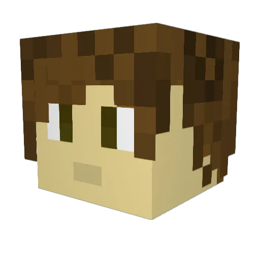 BearyBoo Minecraft avatar head, 3D render