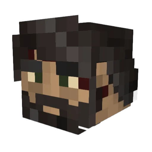 Beast008877 Minecraft avatar head, 3D render