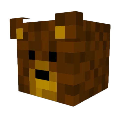 Beast4U Minecraft avatar head, 3D render