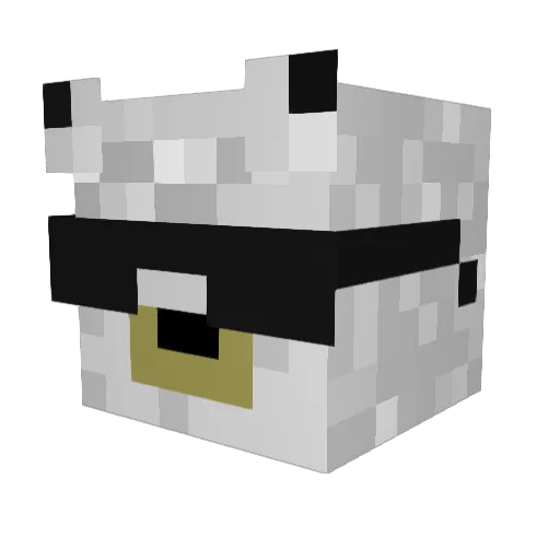 BeastBunker Minecraft avatar head, 3D render