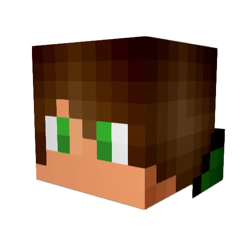 BeastCrafter102 Minecraft avatar head, 3D render