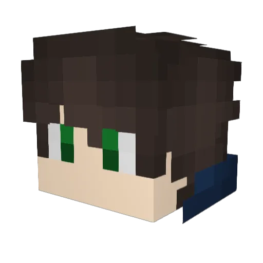 BeastCreeperPro Minecraft avatar head, 3D render