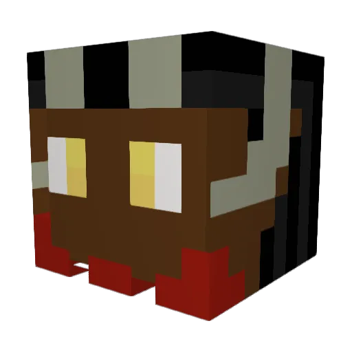 BeastKingHero Minecraft avatar head, 3D render