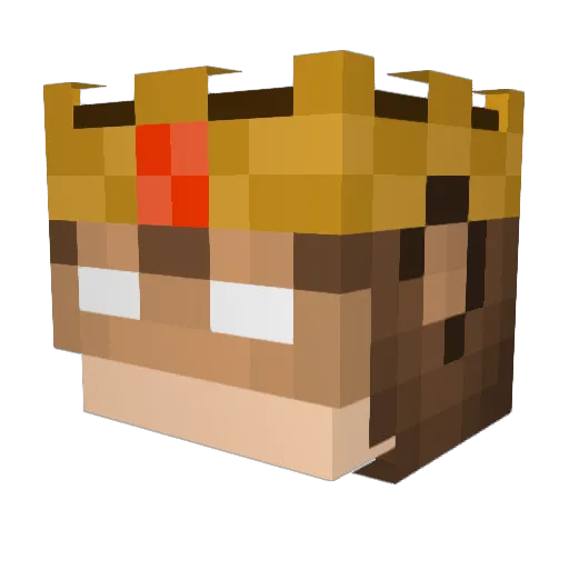 BeastMaster1 Minecraft avatar head, 3D render