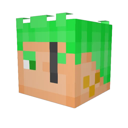BeastMaster24 Minecraft avatar head, 3D render