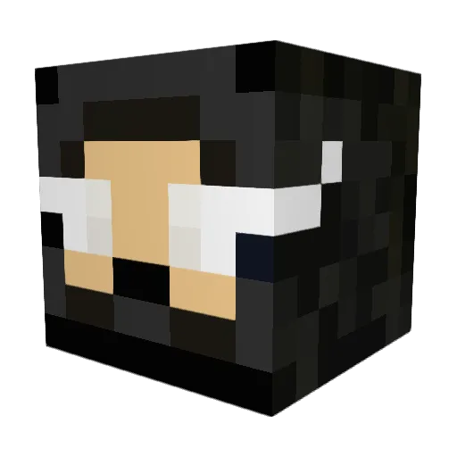 BeastNinja1000 Minecraft avatar head, 3D render