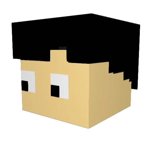 BeastPower_ Minecraft avatar head, 3D render