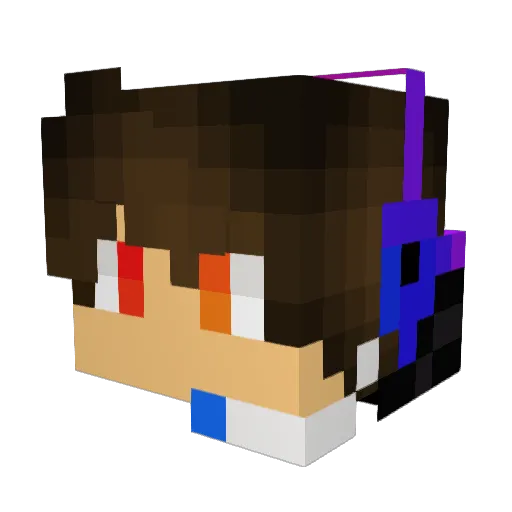 BeastPvper Minecraft avatar head, 3D render