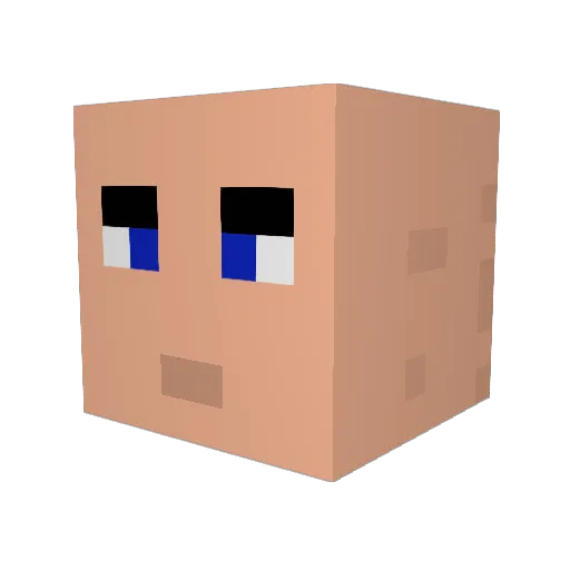 BeastXIII Minecraft avatar head, 3D render