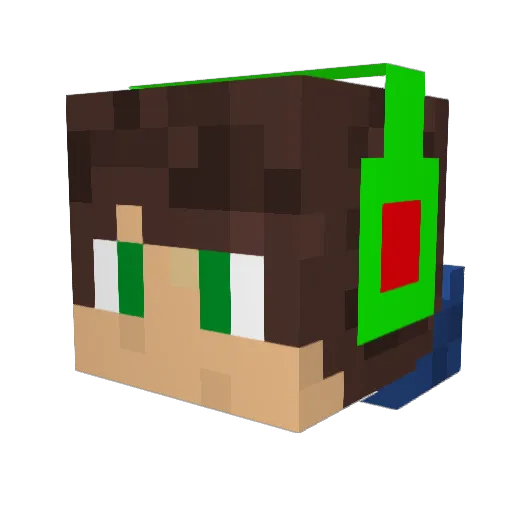 Beast_Builder Minecraft avatar head, 3D render