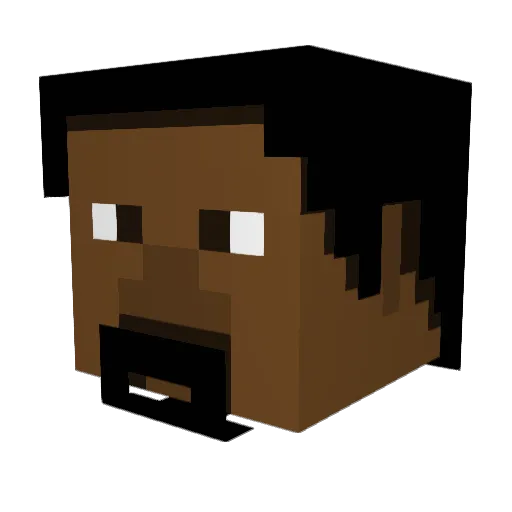 Beastatrillion Minecraft avatar head, 3D render