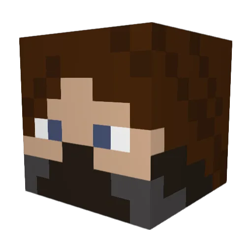 Beasticon_ Minecraft avatar head, 3D render