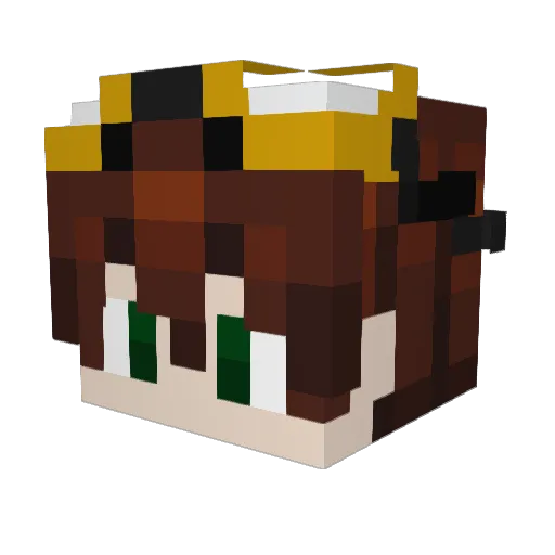 BeastiiBoy Minecraft avatar head, 3D render