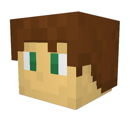 BeastlyWhale Minecraft avatar head, 3D render