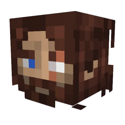 BeastoftheNorth Minecraft avatar head, 3D render