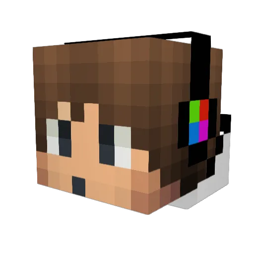 Beaston34 Minecraft avatar head, 3D render