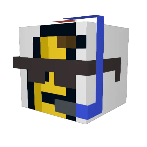 Beastttie Minecraft avatar head, 3D render