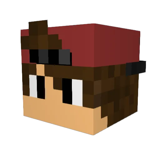 Beat16 Minecraft avatar head, 3D render