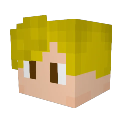 BeatRice_13 Minecraft avatar head, 3D render