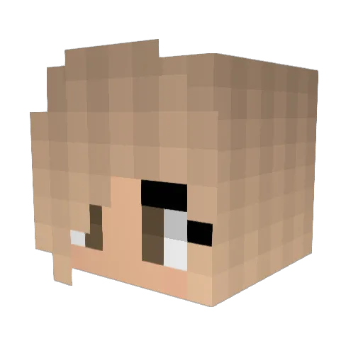 Beata184 Minecraft avatar head, 3D render