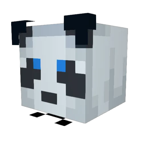 Beatif Minecraft avatar head, 3D render
