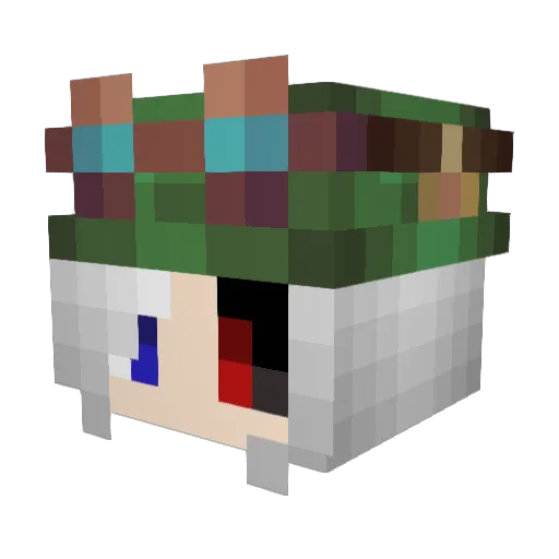 Beatriz012 Minecraft avatar head, 3D render