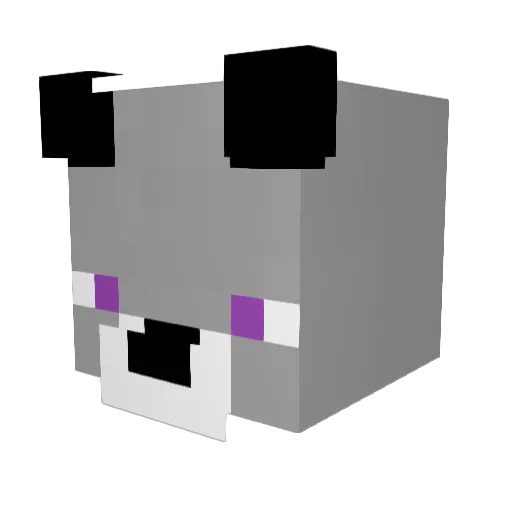 BeatrizUchiha Minecraft avatar head, 3D render