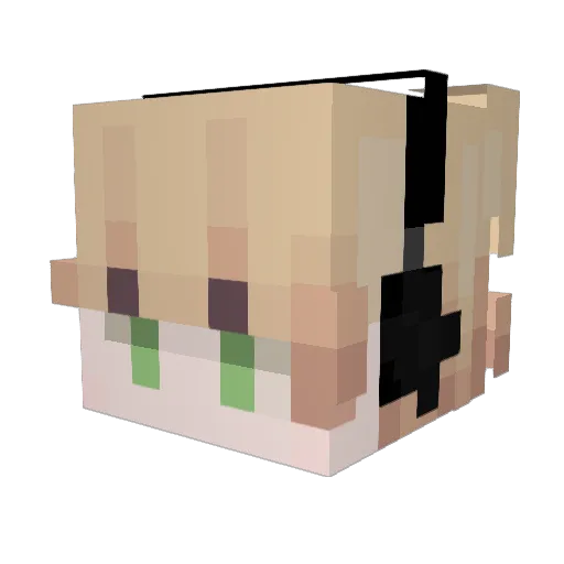 BeauCS Minecraft avatar head, 3D render