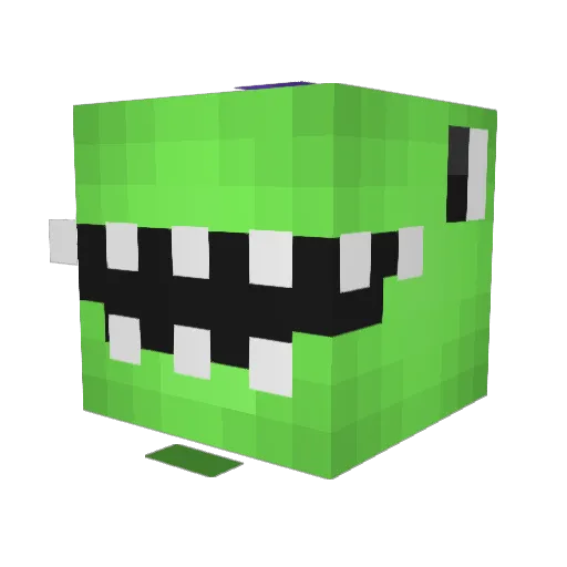 BeauDinosaur Minecraft avatar head, 3D render