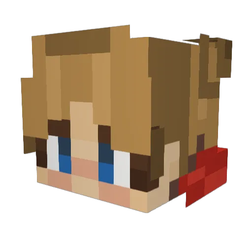 BeauGrizzly Minecraft avatar head, 3D render