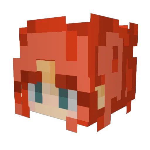 BeauJade Minecraft avatar head, 3D render