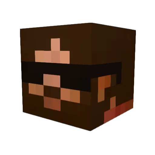 Beau_Pitt Minecraft avatar head, 3D render
