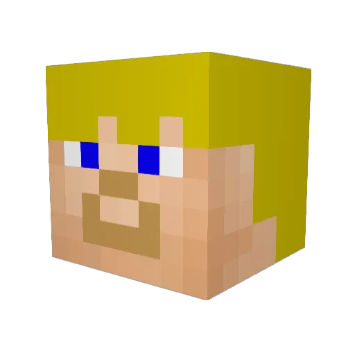 Beaujangles_8 Minecraft avatar head, 3D render