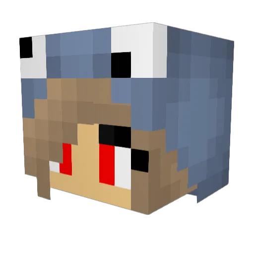 BeautifulCuteGrl Minecraft avatar head, 3D render