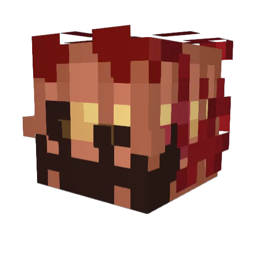 BeautifulPlayer Minecraft avatar head, 3D render