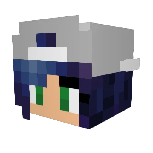 BeautifulSenpai Minecraft avatar head, 3D render