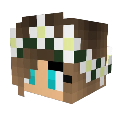 BeautyBelle23 Minecraft avatar head, 3D render