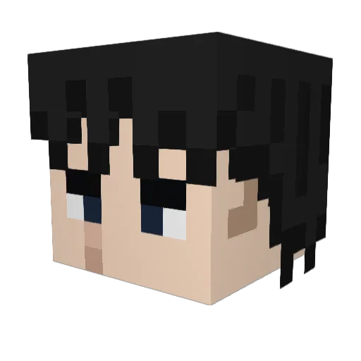 BeautyChords Minecraft avatar head, 3D render