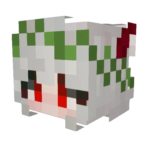 BeautyDivine Minecraft avatar head, 3D render
